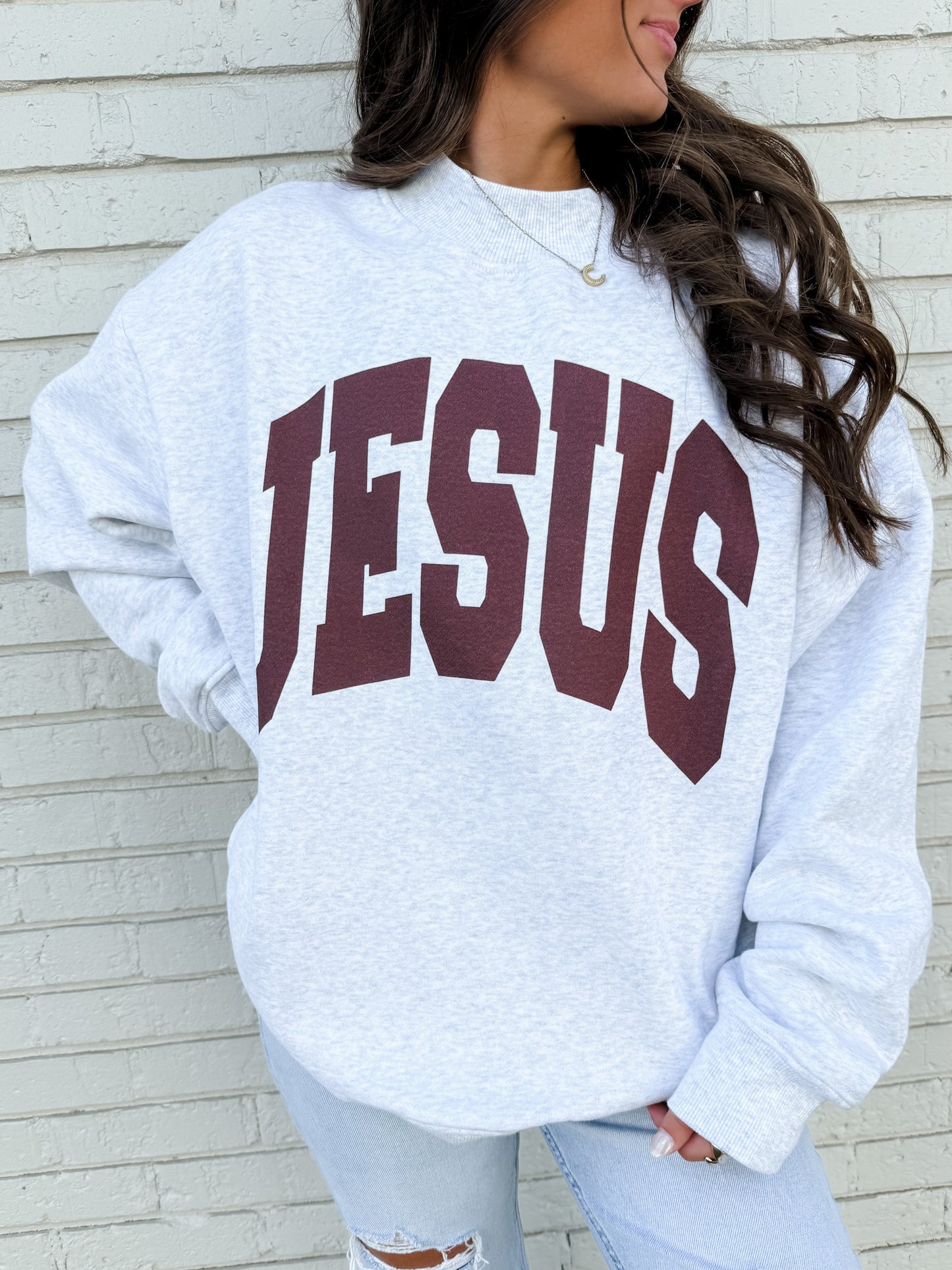 JESUS Block Mockneck Sweatshirt