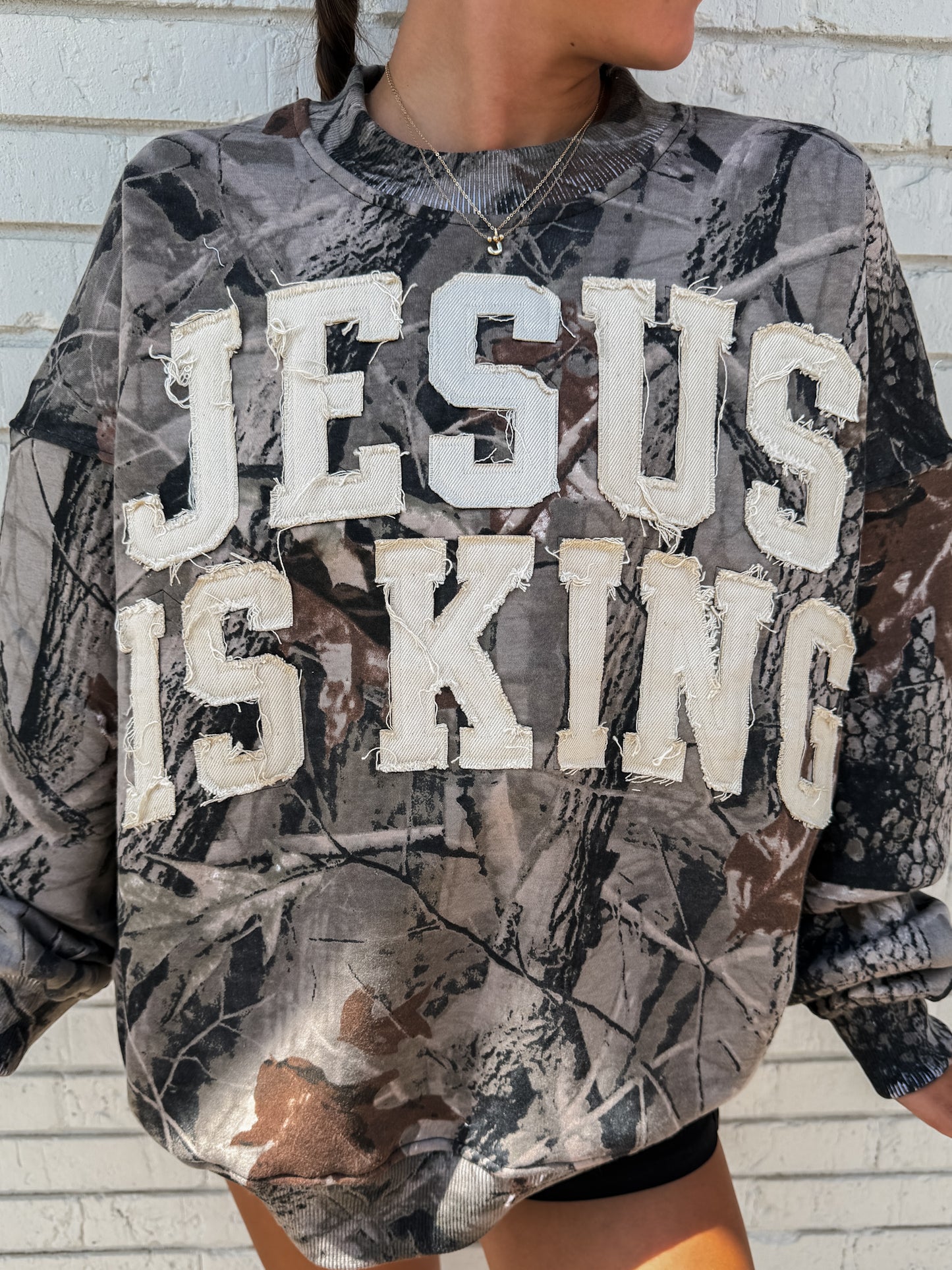 Jesus is King Camo Sweatshirt / Hoodie