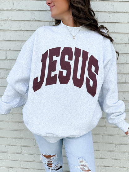 JESUS Block Mockneck Sweatshirt