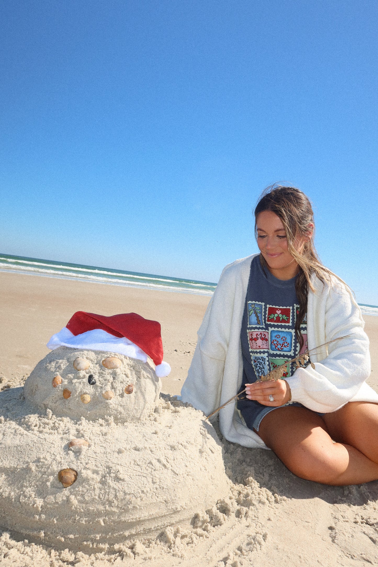 Kaci’s Holiday Beach Stamps Tee