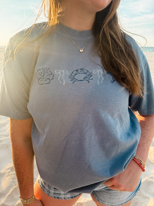 Dainty Beach Icons Tee