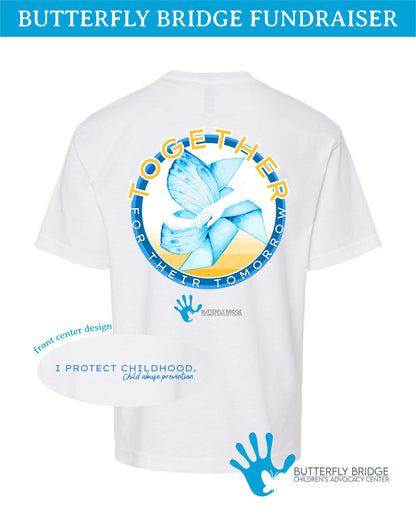 BUTTERFLY BRIDGE TEE : Supporting Child Abuse Prevention