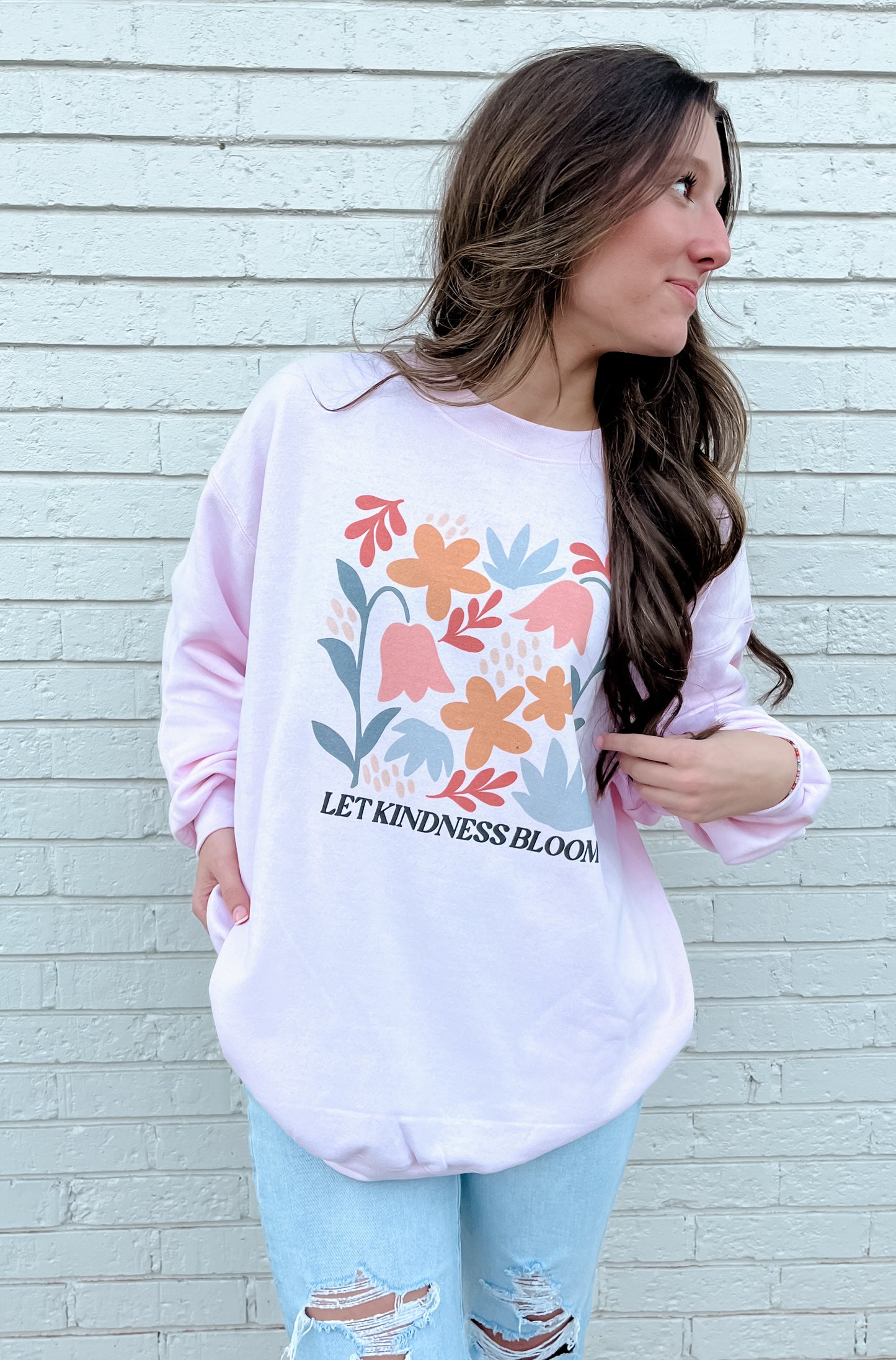 Let Kindness Bloom Floral Sweatshirt