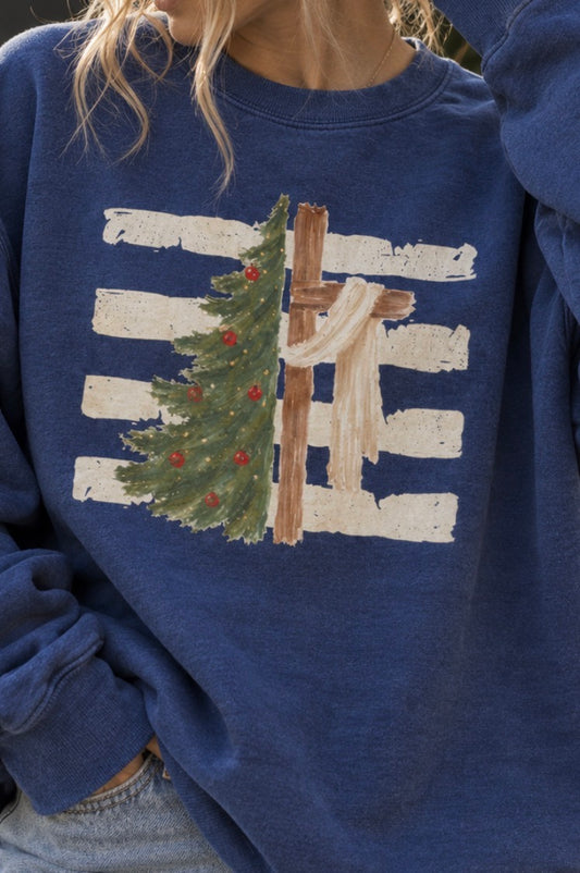 Christmas Cross Sweatshirt