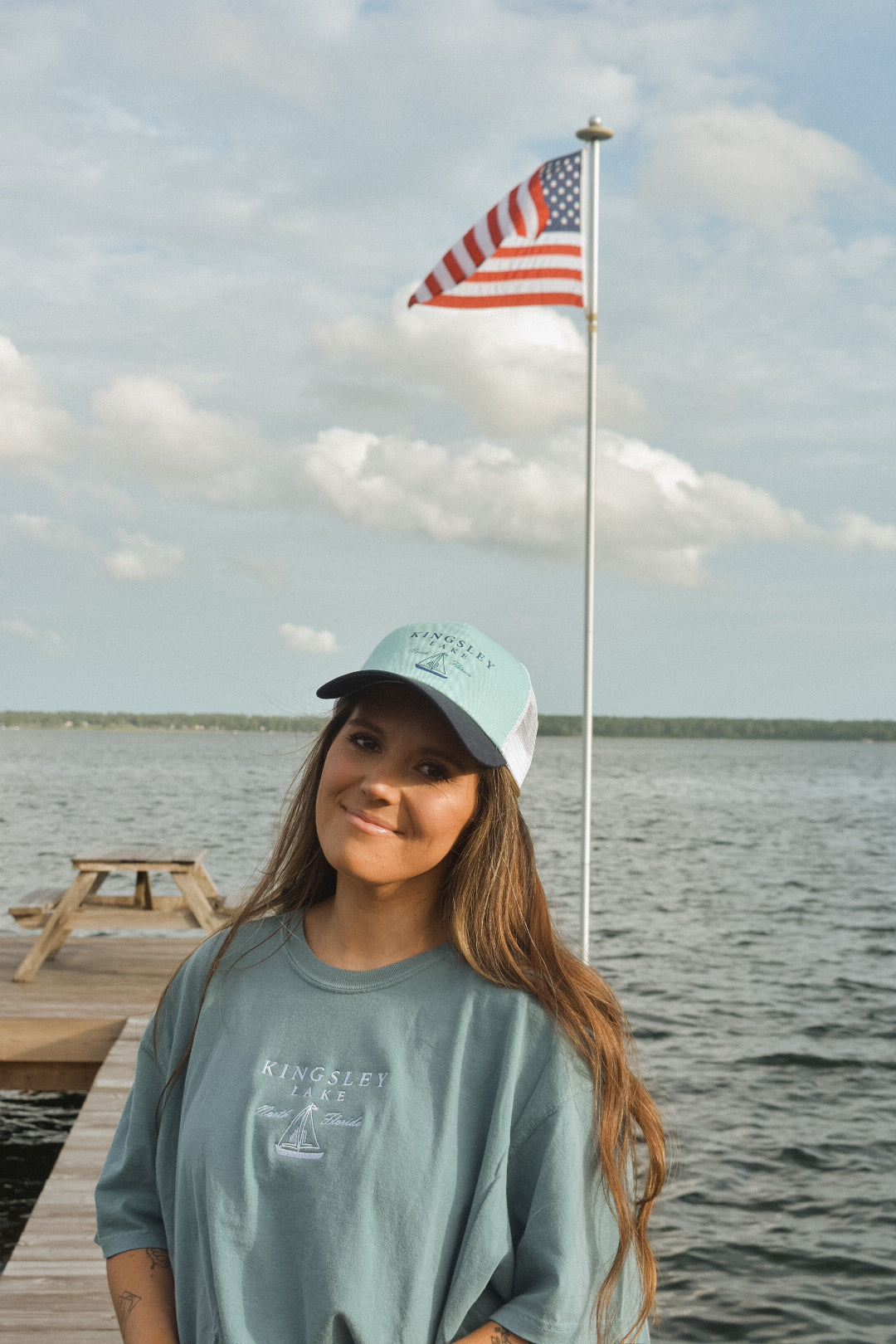 Kingsley Lake Embroidered Tee