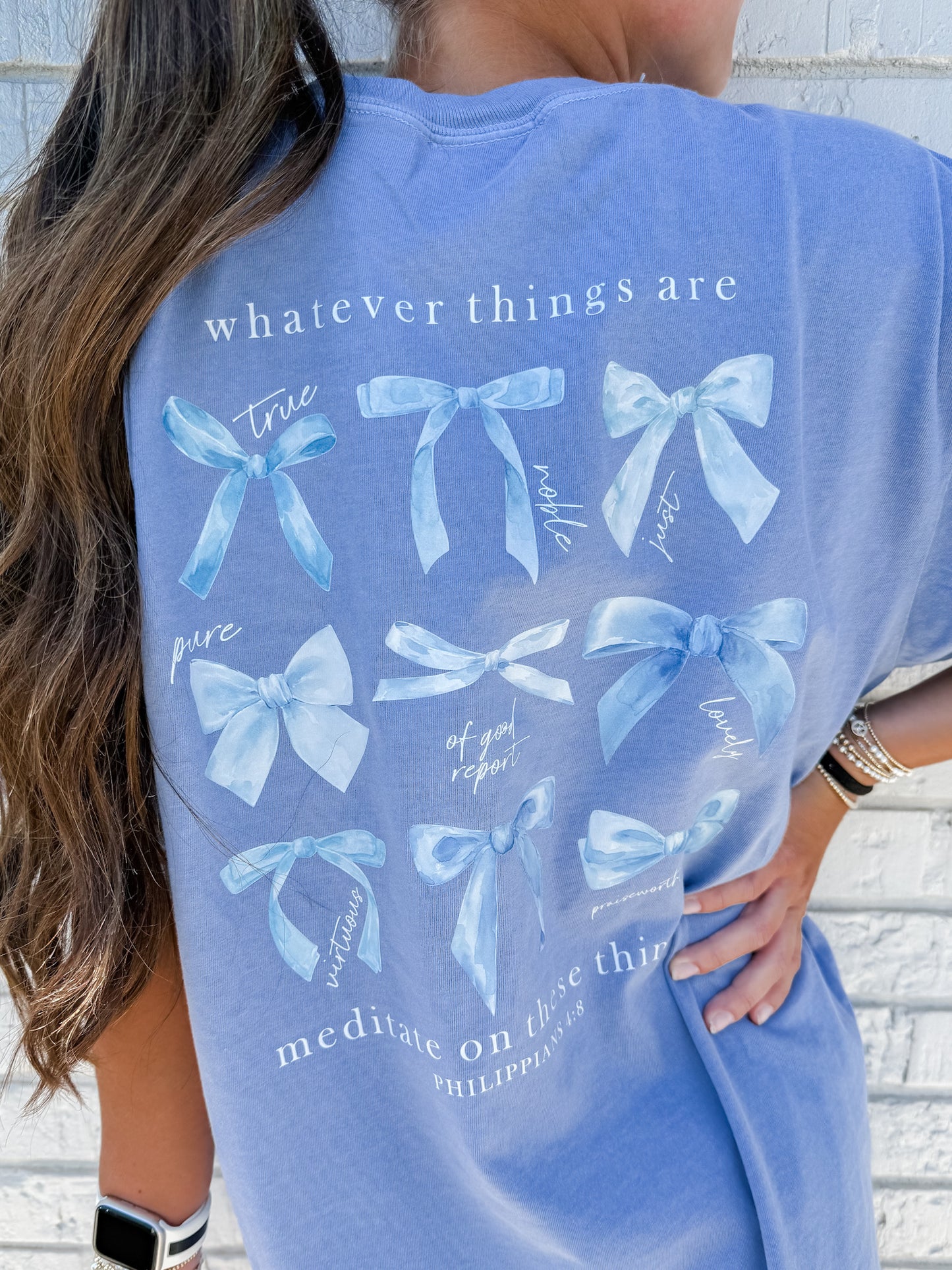 Meditate on These Things Bow Tee