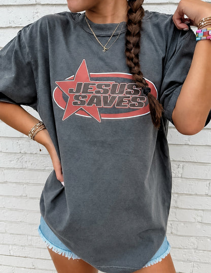 Vintage Jesus Saves Tee