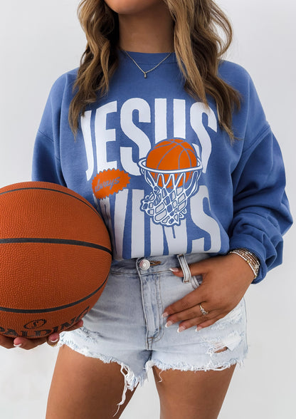 JESUS WINS Basketball Sweatshirt