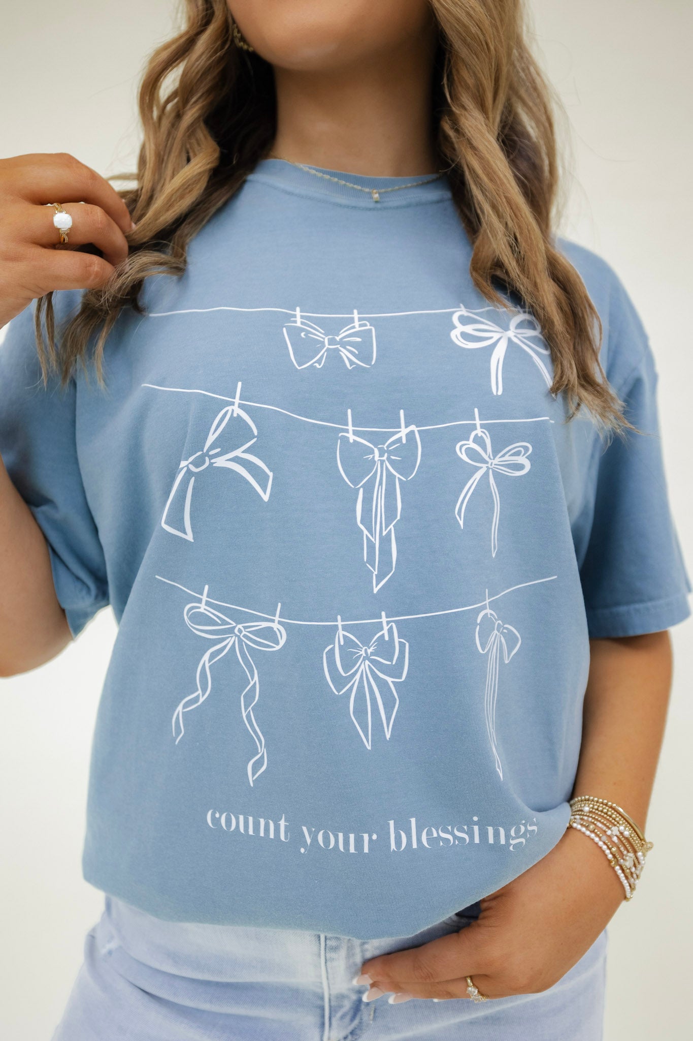 Count Your Blessings Bow Tee