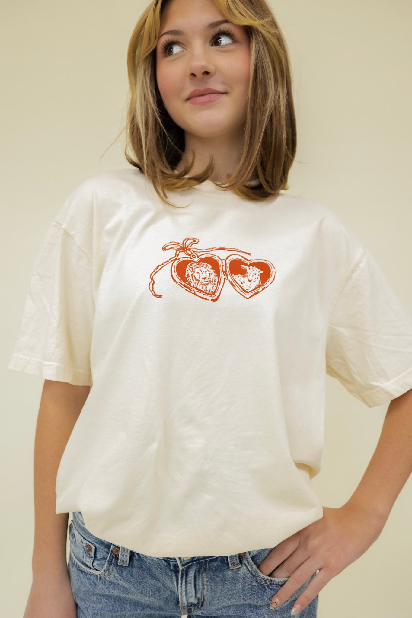 Lion & Lamb Locket Tee