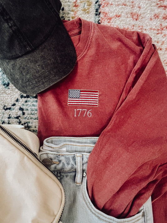 1776 Embroidered Tee // Long Sleeve