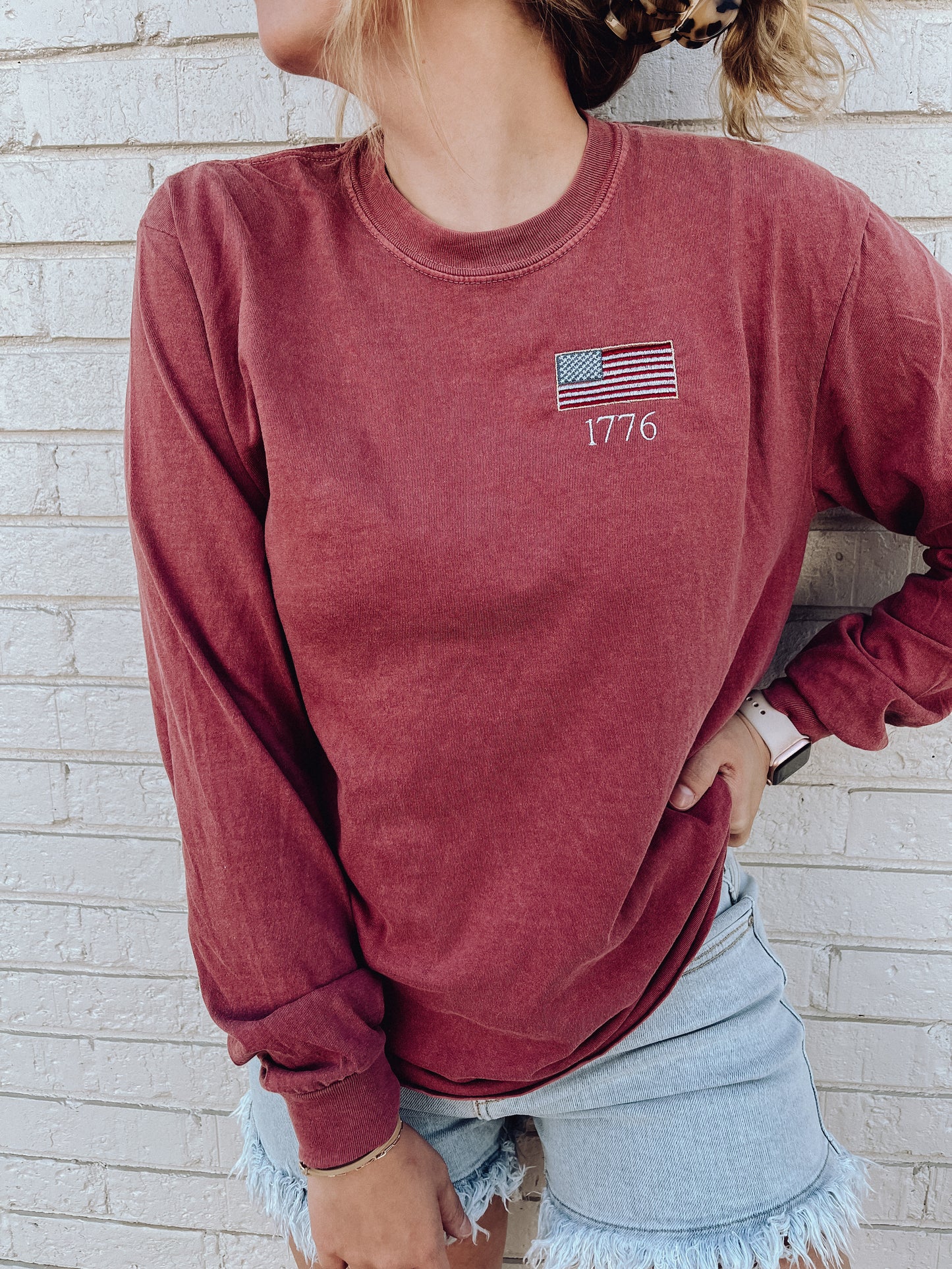 1776 Embroidered Tee // Long Sleeve