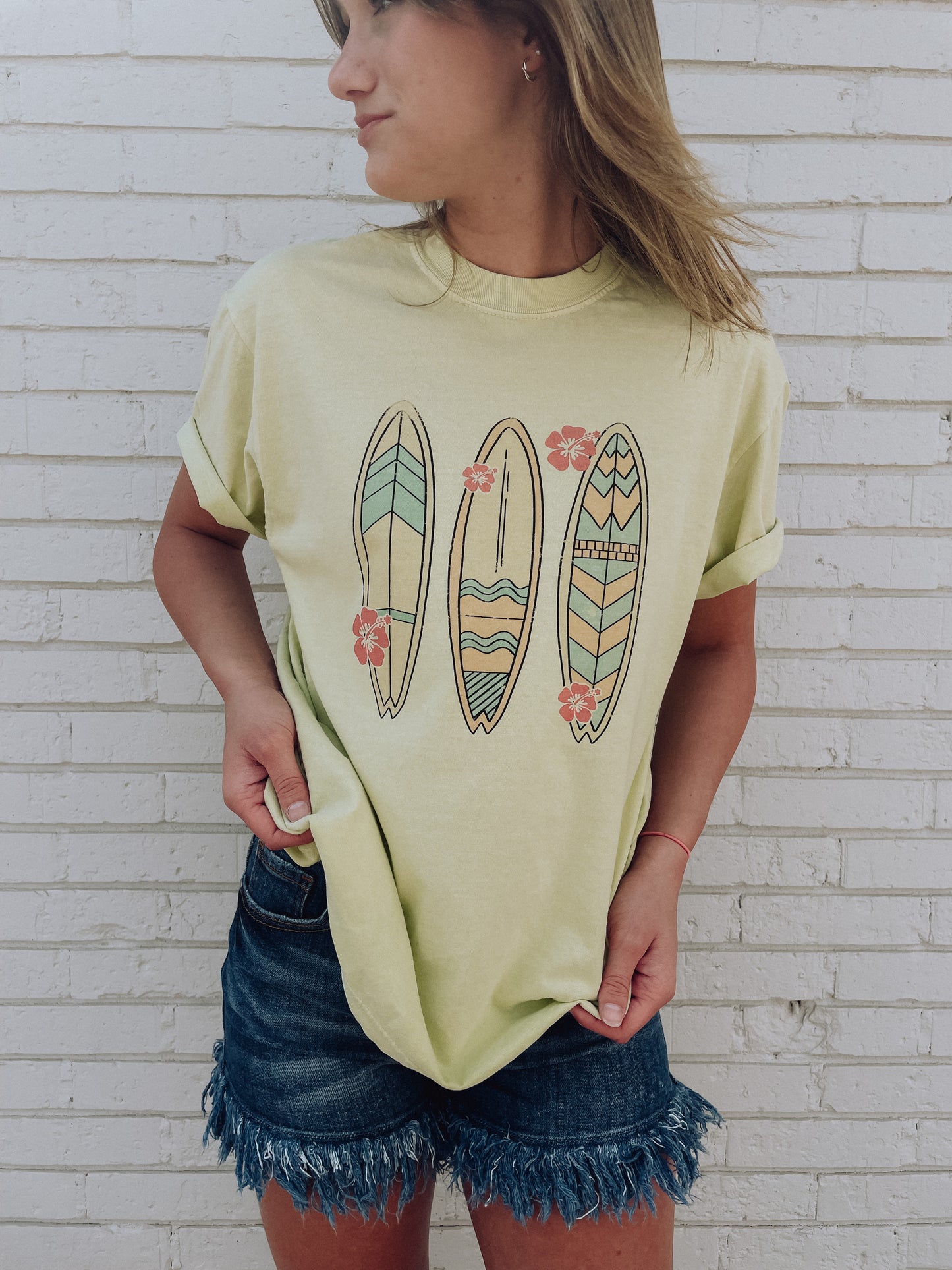 Surf Boards Lime Tee